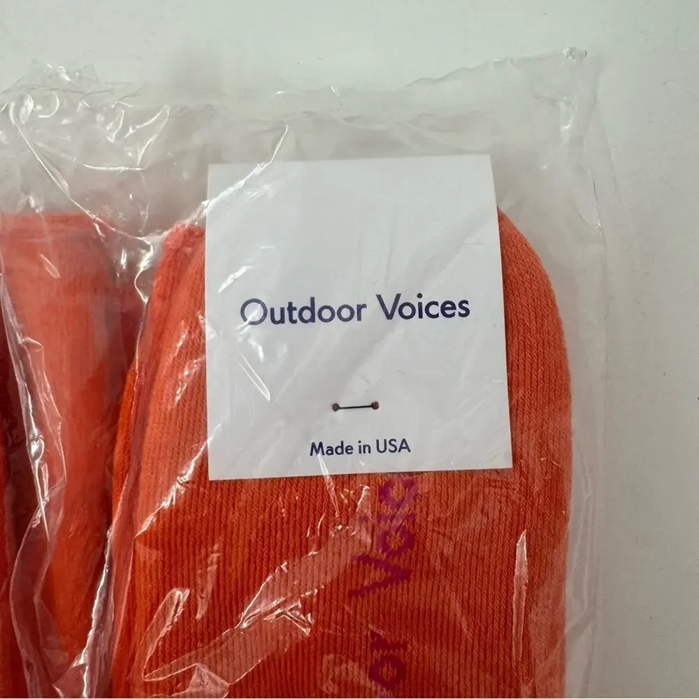 Outdoor Voices OV Comfort Crew Socks In Clementine Full‎ Cushion 7-9.5 or 6-8.5